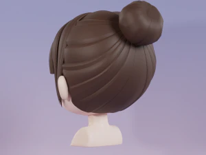 Female Hair Style 04 3D Model