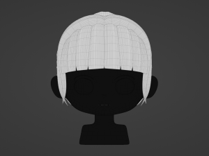 Female Hair Style 04 3D Model