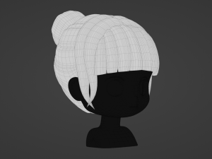 Female Hair Style 04 3D Model