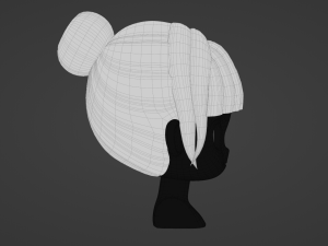 Female Hair Style 04 3D Model
