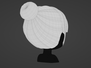 Female Hair Style 04 3D Model