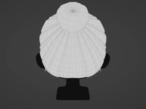 Female Hair Style 04 3D Model
