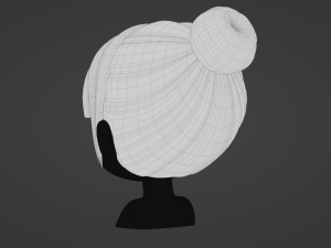 Female Hair Style 04 3D Model