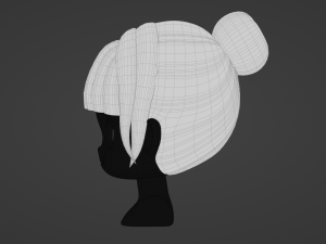 Female Hair Style 04 3D Model