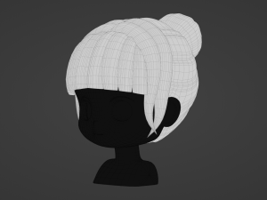 Female Hair Style 04 3D Model