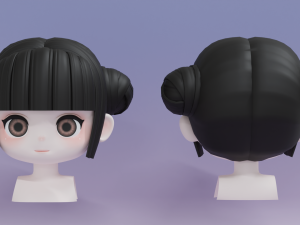 Female Hair Style 05 3D 模型