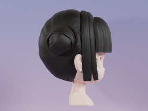 Female Hair Style 05 3D-Modell