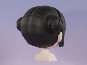 Female Hair Style 05 3D-Modell