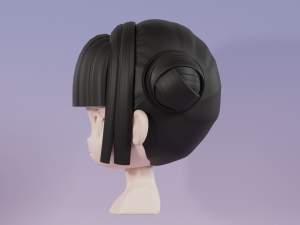 Female Hair Style 05 3D-Modell