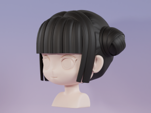 Female Hair Style 05 3D-Modell