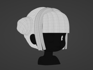 Female Hair Style 05 3D-Modell