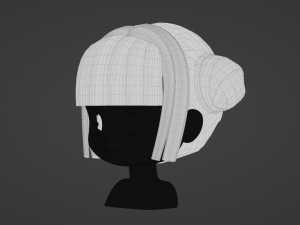 Female Hair Style 05 3D-Modell