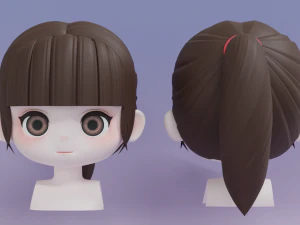 Жіноча зачіска 06 3D Модель