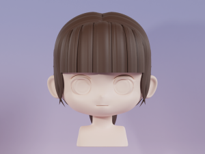 Female Hair Style 06 3D 模型