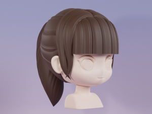 Female Hair Style 06 3D 模型