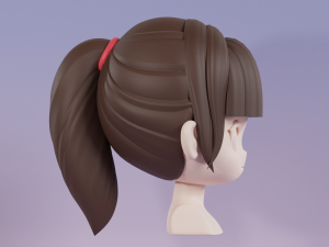 Female Hair Style 06 3D 模型