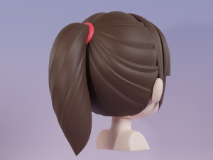 Female Hair Style 06 3D 模型