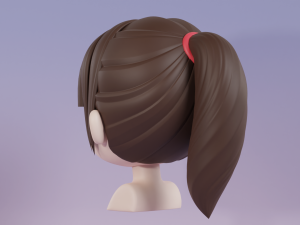 Female Hair Style 06 3D 模型