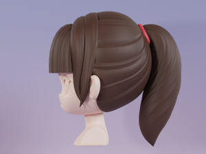 Female Hair Style 06 3D 模型