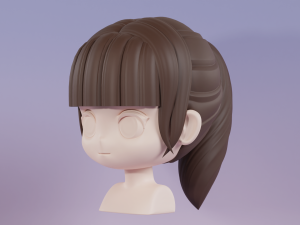 Female Hair Style 06 3D 模型