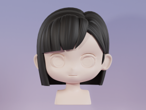 Female Hair Style 07 3D Model