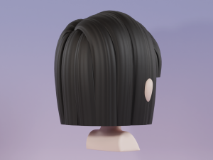 Female Hair Style 07 3D Model