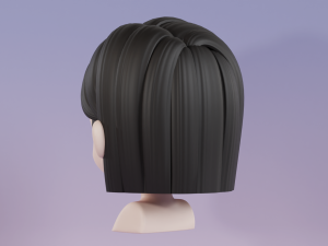 Female Hair Style 07 3D Model