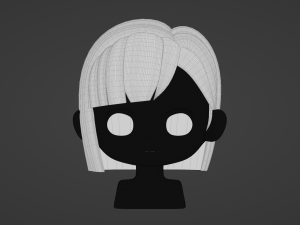 Female Hair Style 07 3D Model