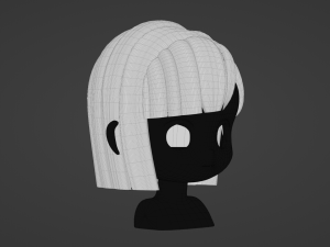 Female Hair Style 07 3D Model