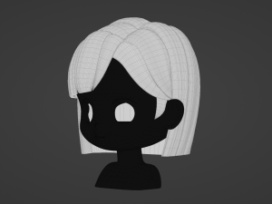 Female Hair Style 07 3D Model