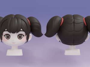 Female Hair Style 08 3D 模型