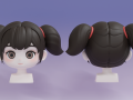 Female Hair Style 08 3D 模型