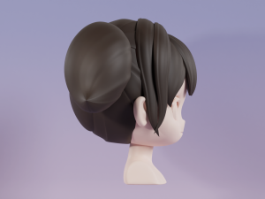 Female Hair Style 08 Model 3D