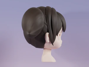 Female Hair Style 08 3D Model