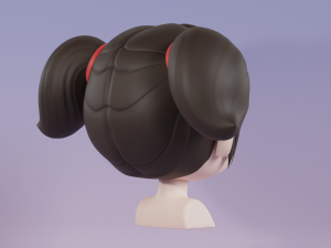 Female Hair Style 08 Model 3D