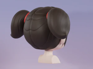Female Hair Style 08 3D Model