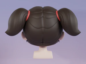 Female Hair Style 08 3D Model