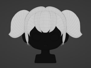 Female Hair Style 08 Model 3D