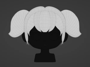 Female Hair Style 08 3D Model