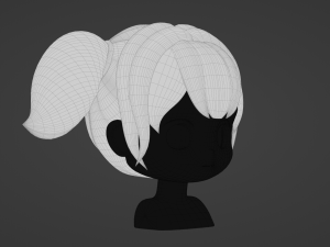 Female Hair Style 08 Model 3D