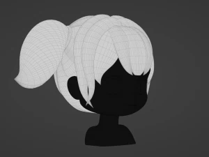 Female Hair Style 08 3D Model