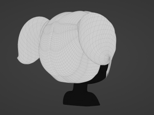 Female Hair Style 08 Model 3D