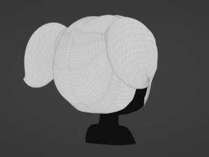 Female Hair Style 08 3D Model