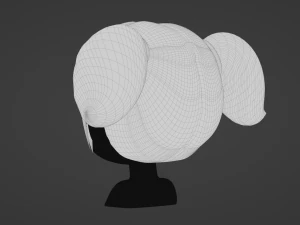 Female Hair Style 08 3D Model