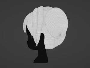 Female Hair Style 08 3D Model