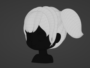 Female Hair Style 08 Model 3D