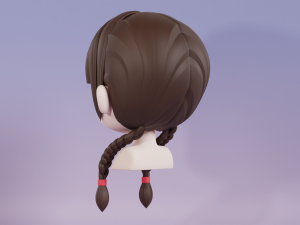 Female Hair Style 09 Modello 3D