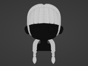 Female Hair Style 09 Modello 3D