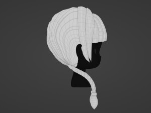 Female Hair Style 09 Modello 3D