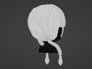 Female Hair Style 09 Modello 3D